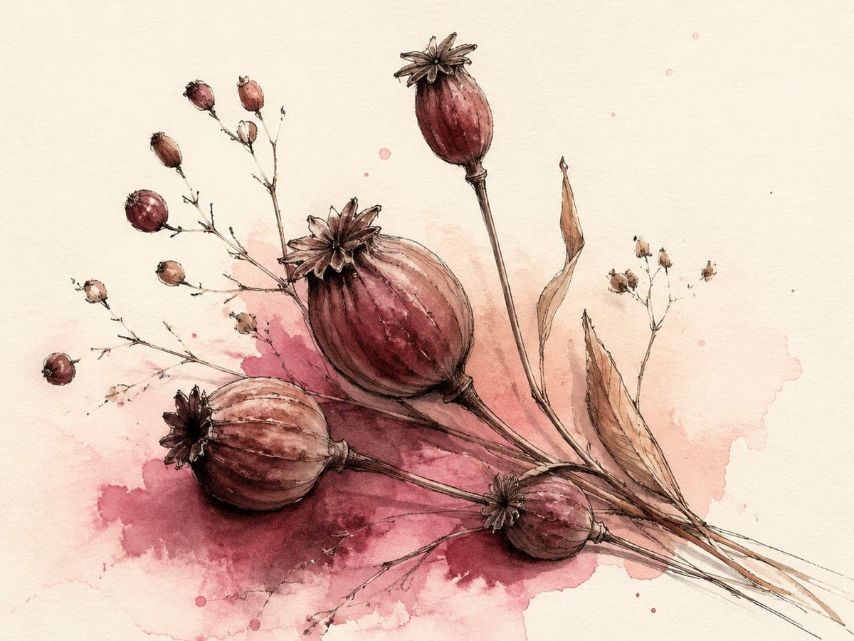 Hand-drawn editorial diagram of two overlapping circles in merlot ink on cream paper, one fading and one just beginning to form, labeled loosely as an old role and an emerging one.