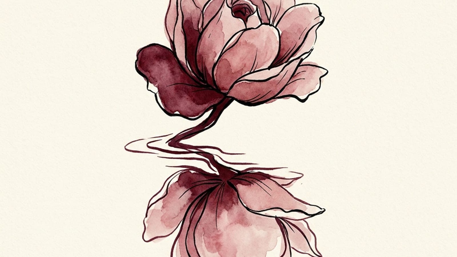 A horizontal watercolor study of four small open journals laid side by side on cream paper, each with a different handwritten line, one closed. A quiet visual metaphor for comparing affirmation practices rather than apps.
